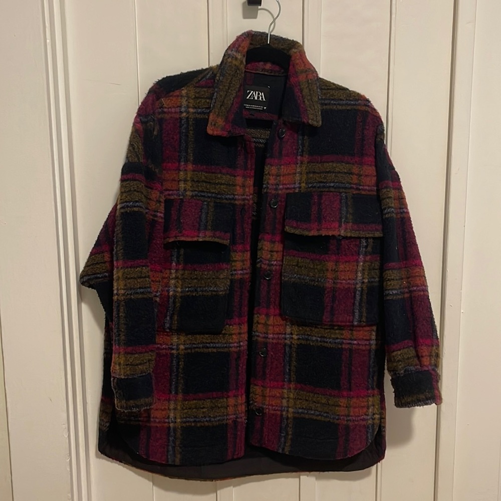 Zara plaid shacket